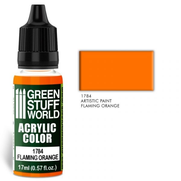 GREEN STUFF WORLD 1784 Acrylıc Color FLAMING ORANGE MAKET BOYASI