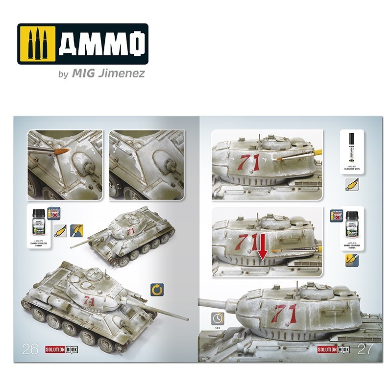 AMMO MIG 6603 How to Paint WWII Soviet Winter Vehicles SOLUTION BOOK - İKİNCİ DÜNYA SAVAŞI RUS KIŞ ARAÇLARI BOYAMA TEKNİKLERİ KİTABI