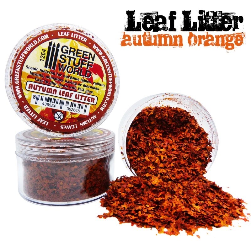 GREEN STUFF WORLD 1264 Leaf Litter - Autumn Orange KULLANIMA HAZIR YAPRAK