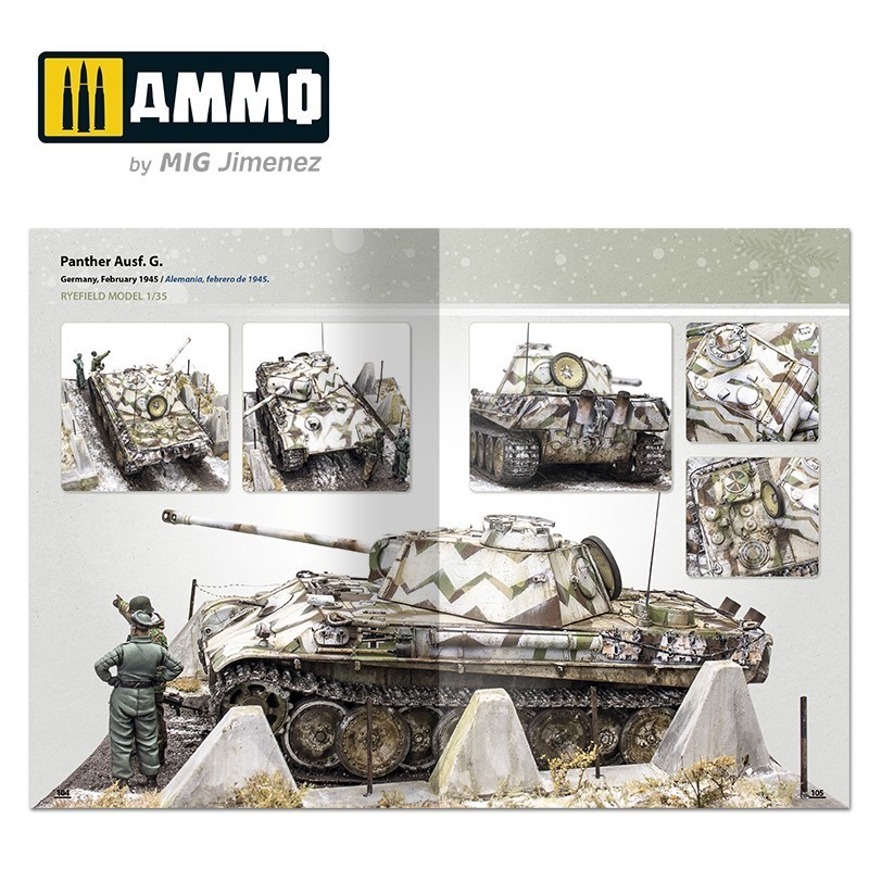 AMMO MIG 6039 How to Paint Winter WWII German Tanks İKİNCİ DÜNYA SAVAŞI ALMAN TANKLARI KIŞ BOYAMA TEKNİKLERİ KİTABI