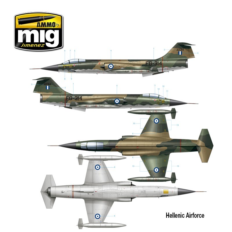 AMMO MIG 8504 1/48 F-104G STARFIGHTER (TURKEY, ITALY & CANADA) SAVAŞ UÇAĞI MAKETİ