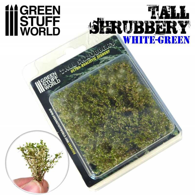 GREEN STUFF WORLD 9927 Tall Shrubbery - White Green - UZUN ÇALI BEYAZ YEŞİL