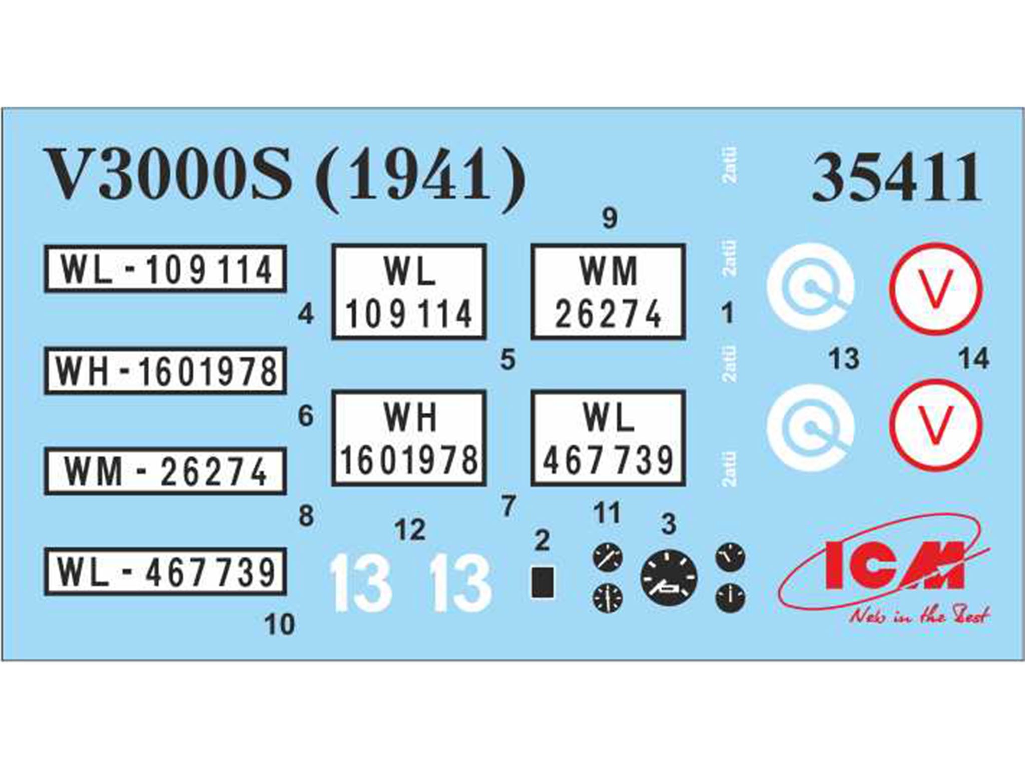 ICM 35411 1/35 V3000S ALMAN ASKERİ KAMYON MAKETİ