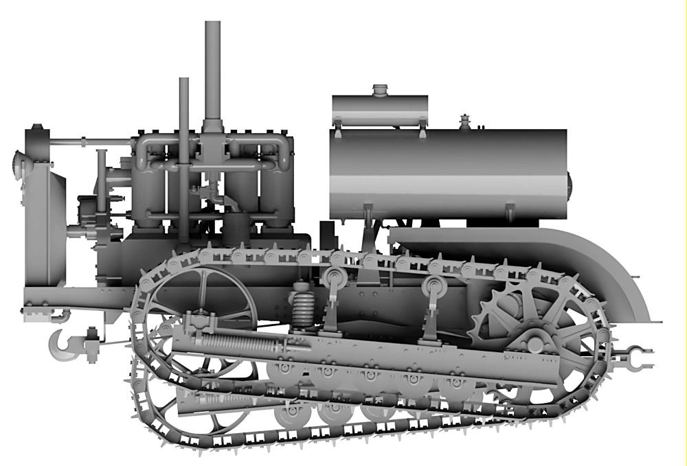 Thunder Model 35400 1/35 Maket Russian ChTZ S60 Stalinetz PALETLİ ÇEKİCİ MAKETİ