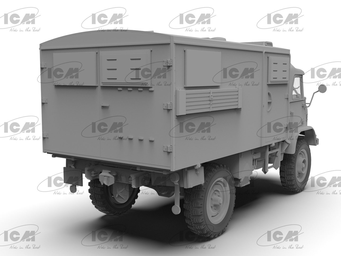 ICM 35136 1/35 Unimog 404 S “Koffer” German military truck (100% new molds) ASKERİ KAMYON MAKETİ