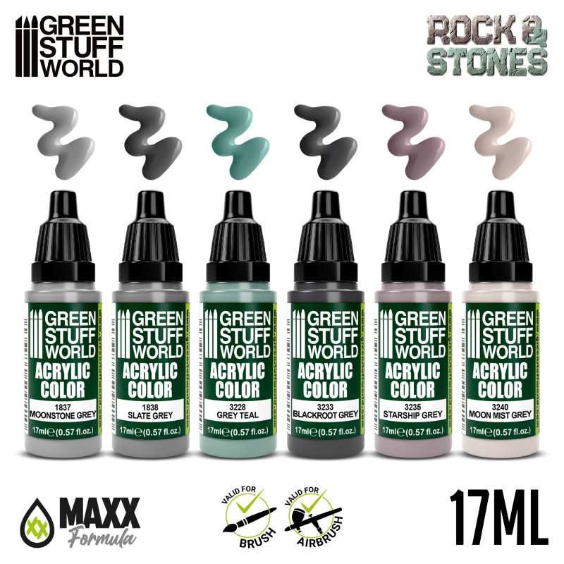 GREEN STUFF WORLD 10202 Paint Set - Rock & Stone - KAYA & TAŞ BOYAMA SETİ