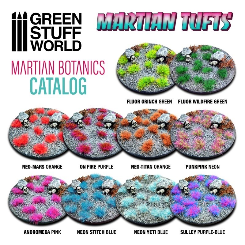GREEN STUFF WORLD 10685 Martian Fluor Tufts - SULLY PURPLE-BLUE