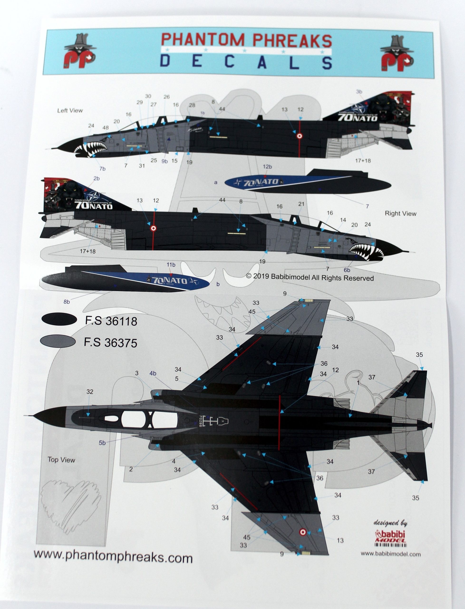 BABİBİ MODEL PB - 48007 1/48 F-4E 2020 TERMINATOR NATO 70.YIL ÖZEL BOYAMASI DEKAL SETİ