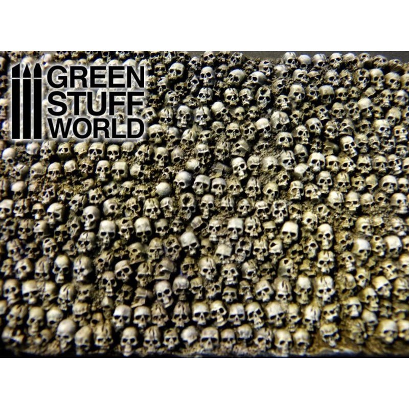 GREEN STUFF WORLD 1667 Crunch Times! - Stacked Skulls Plates - KURU KAFA DUVARI