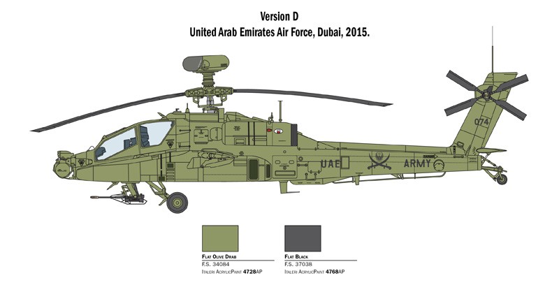 ITALERI 2748 1/48 AH 64D APACHE LONGBOW SALDIRI HELİKOPTERİ MAKETİ