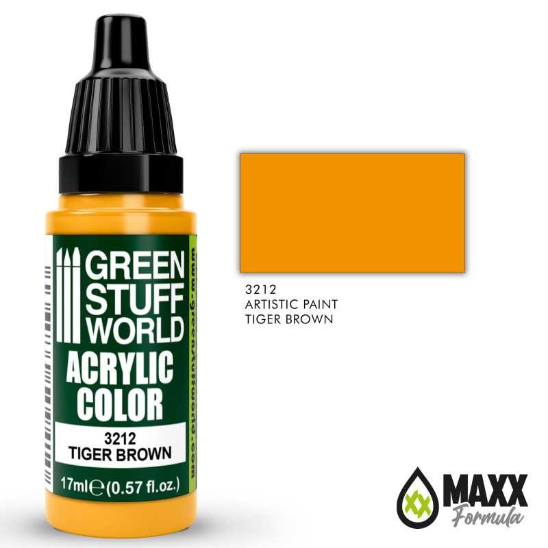 GREEN STUFF WORLD 3212 Acrylic Color TIGER BROWN MAKET BOYASI