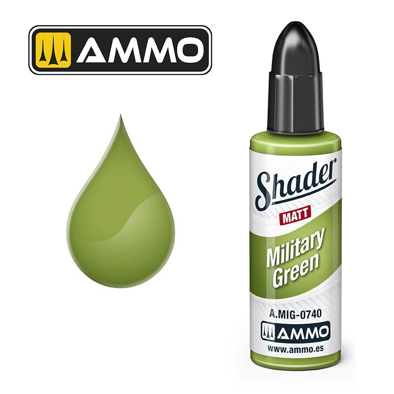 AMMO MIG 0740 MATT SHADER Military Green GÖLGELEME EFEKT BOYASI