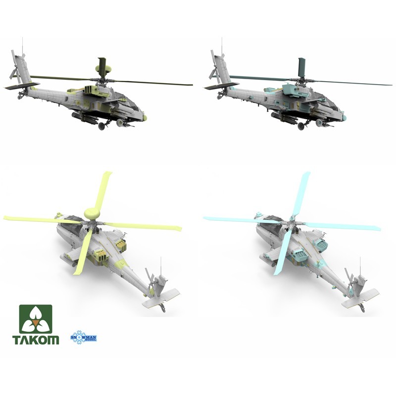 TAKOM 2602 1/35 AH-64E Apache Guardian Attack Helicopter Saldırı Helikopteri Maketi