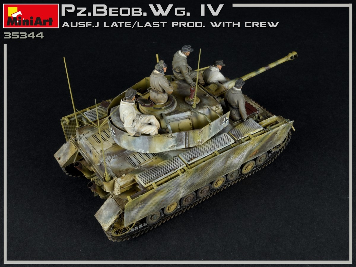 MINIART 35344 1/35 Pz. Beob. Wg. IV Ausf J Son Üretim & Mürettebat TANK MAKETİ