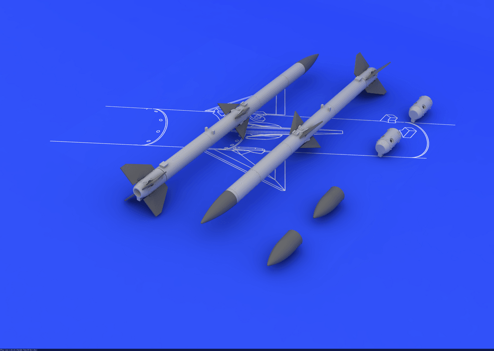 EDUARD 648084 1/48 AIM-120A/B AMRAAM (2pcs) HAVADAN HAVAYA FÜZE