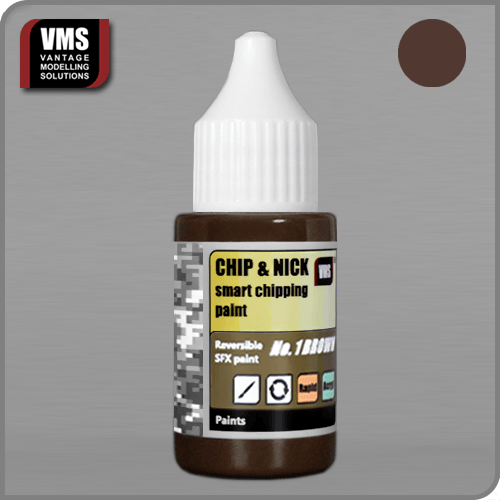 VMS Chip & Nick Smart Chipping Paint No: 1 BROWN 20 ml - Boya Dökülmesi Solüsyonu KAHVERENGİ