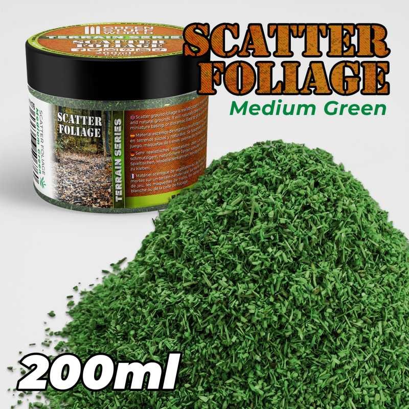 GREEN STUFF WORLD 11176 Scatter Foliage - Medium Green - 200 ml