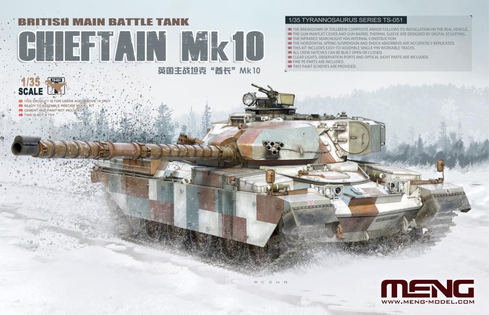 MENG TS-051 1/35 BRITISH MAIN BATTLE TANK CHIEFTAIN Mk10 İNGİLİZ TANK MAKETİ
