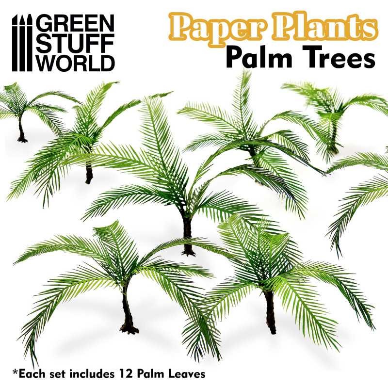 GREEN STUFF WORLD 10373 Paper Plants Palm Trees - KAĞIT BİTKİLER PALMİYE AĞACI