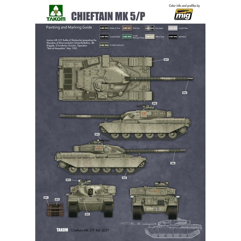 TAKOM 2027 1/35 British Main Battle Tank Chieftain Mk.5/P (2 in 1) MODERN TANK MAKETİ