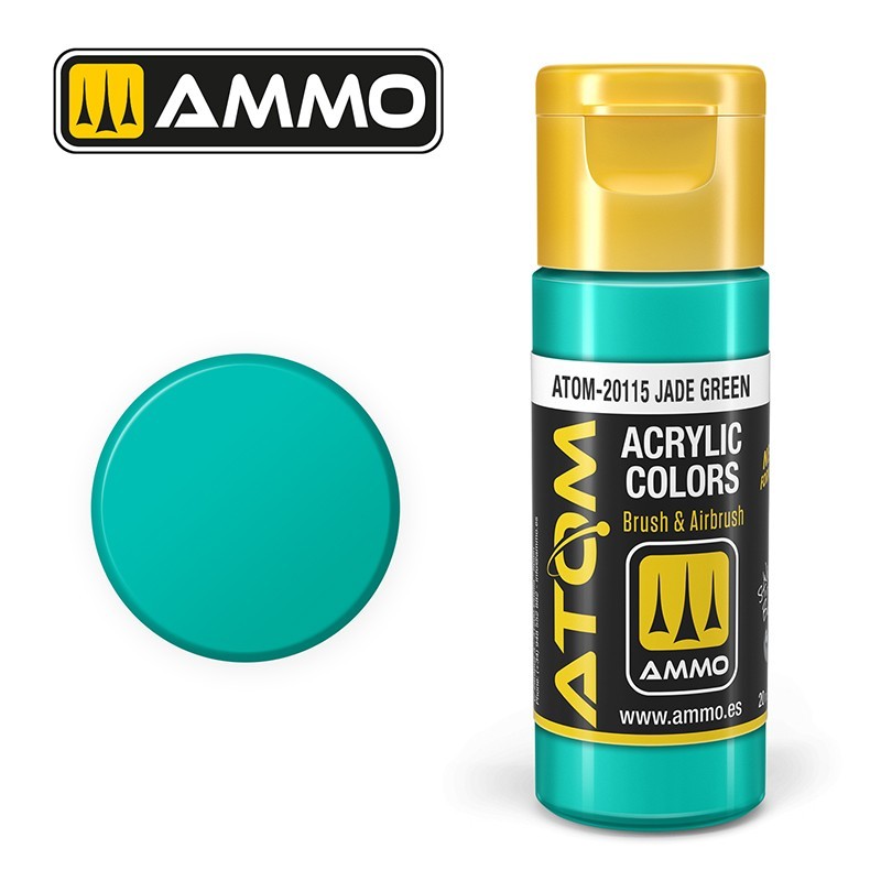 AMMO MIG ATOM 20115 Jade Green YEŞİM RENGİ AKRİLİK MAKET BOYASI