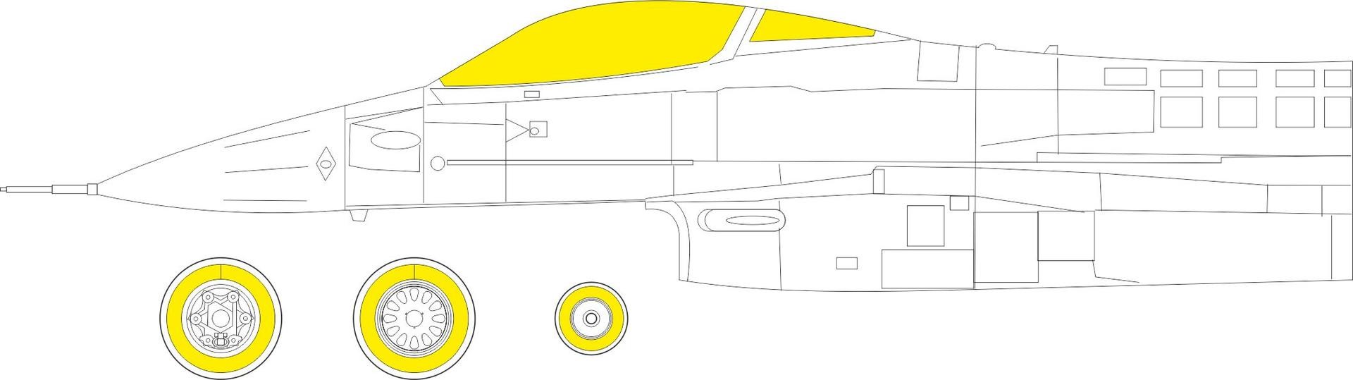 EDUARD EX930 1/48 F-16A MLU TFace İKİ TARAFLI KOLAY MASKELEME SETİ