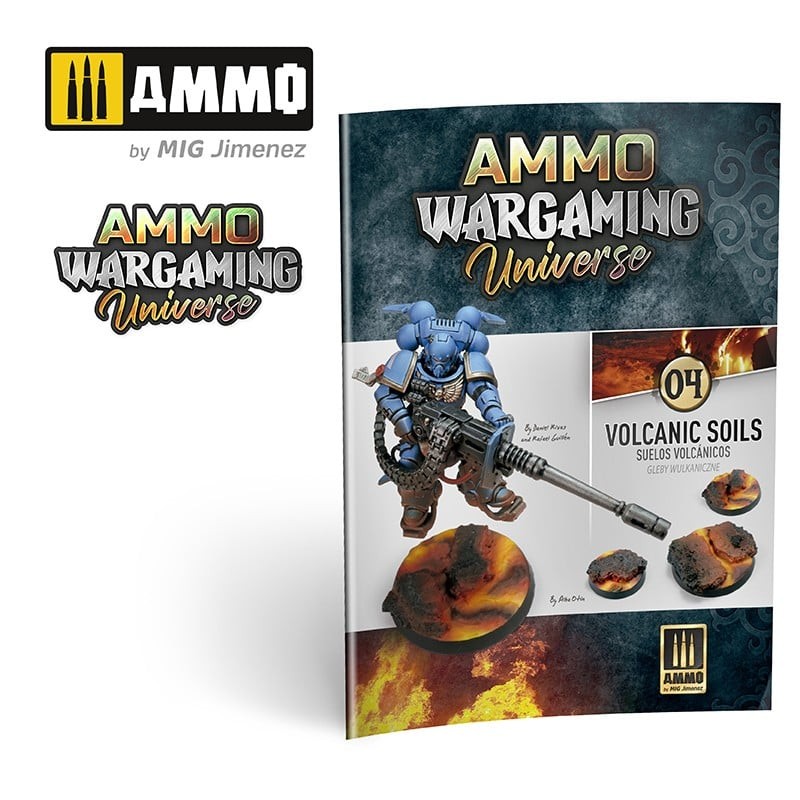 AMMO MIG 6923 WARGAMING UNIVERSE Book 04 Volcanic Soils - VOLKANİK TOPRAK ZEMİN YAPIM TEKNİKLERİ KİTABI