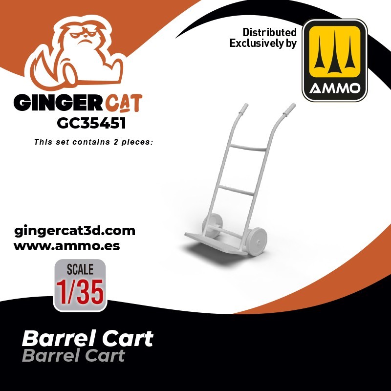 Ginger Cat 35451 1/35 Barrel Cart Set (2pcs) Reçine Detay Seti