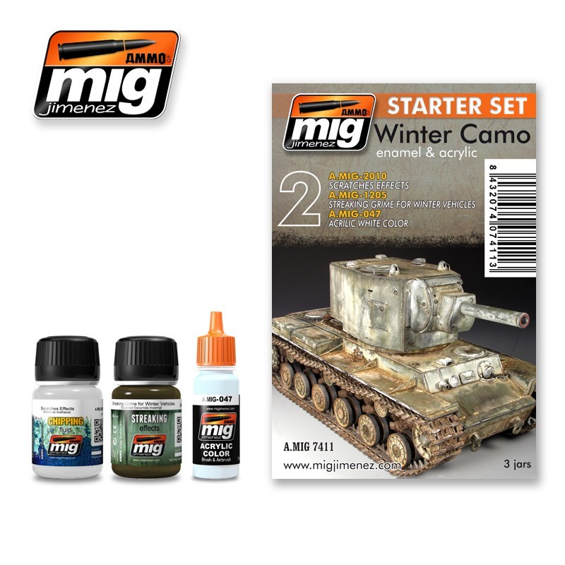 AMMO MIG 7411 Winter Camo Starter Set - Kış Boyaması Seti