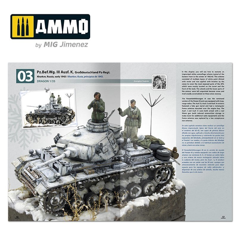 AMMO MIG 6039 How to Paint Winter WWII German Tanks İKİNCİ DÜNYA SAVAŞI ALMAN TANKLARI KIŞ BOYAMA TEKNİKLERİ KİTABI