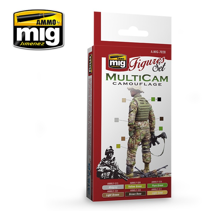 AMMO MIG 7028 Multicam Camouflage Figures Set Kamuflaj Boyama Seti