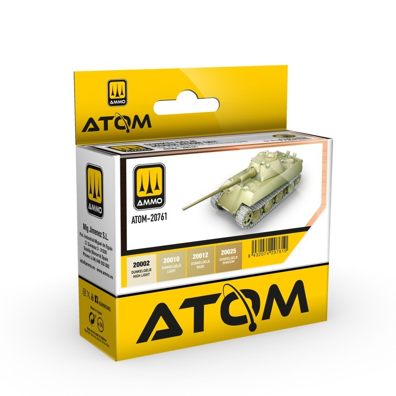 AMMO MIG 20761 ATOM Dunkelgelb Modulation Set - ALMAN ARAÇLARI SARI RENK MODÜLASYON SETİ