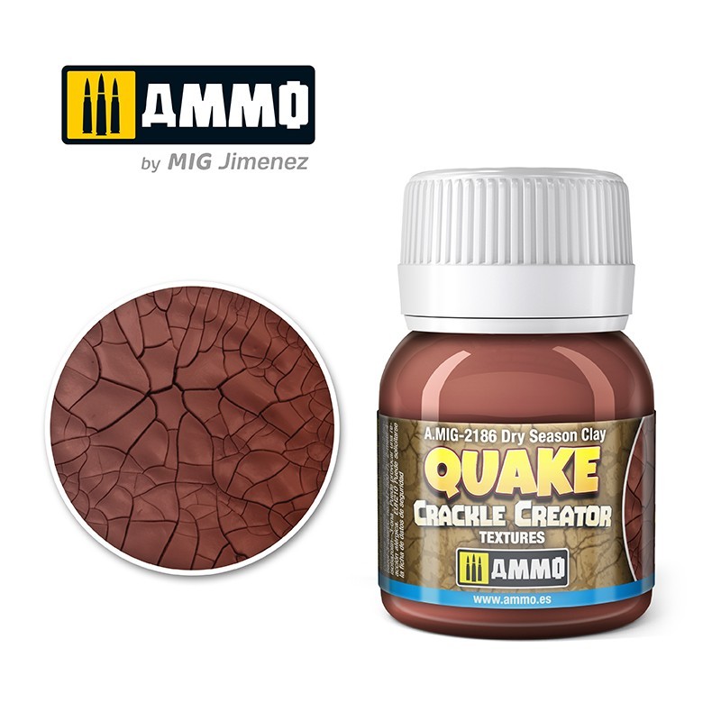 AMMO MIG 2186 QUAKE CRACKLE CREATOR TEXTURES Dry Season Clay - Kurumuş Kil Zemin Efekti