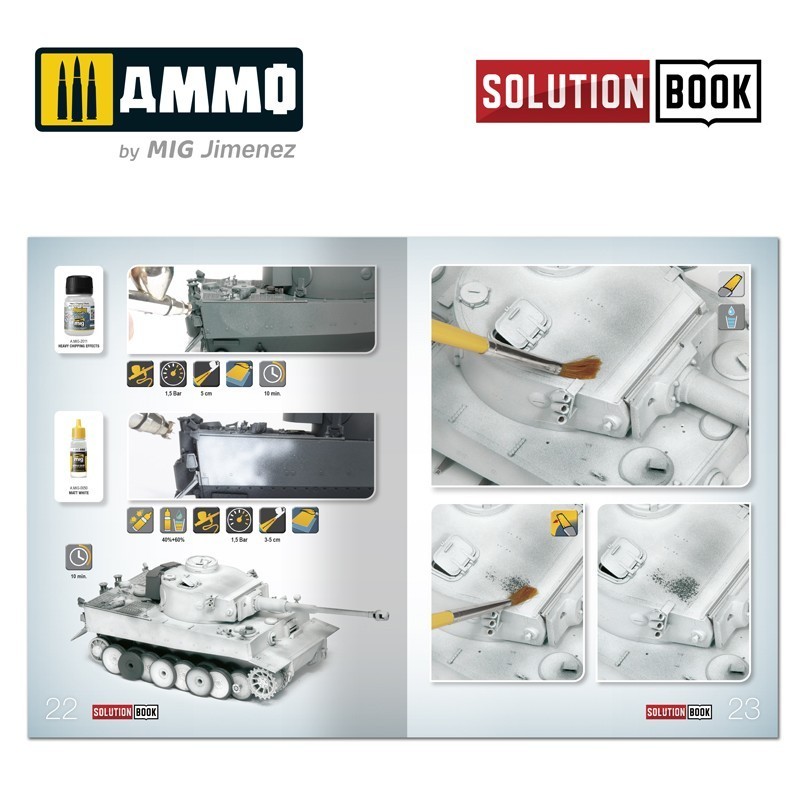 AMMO MIG 6601 How to Paint WWII German Winter Vehicles SOLUTION BOOK - İKİNCİ DÜNYA SAVAŞI ALMAN KIŞ ARAÇLARI BOYAMA TEKNİKLERİ KİTABI