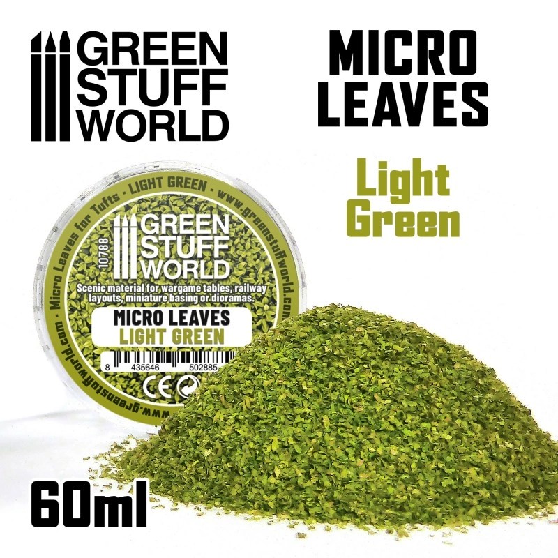 GREEN STUFF WORLD 10788 Micro Leaves - Light Green Mix