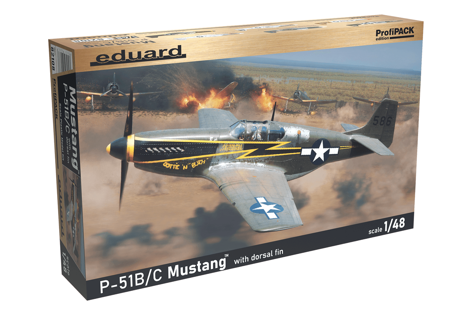 EDUARD 82108 1/48 P-51B/ C Mustang w/ Dorsal fin AMERİKAN SAVAŞ UÇAĞI MAKETİ