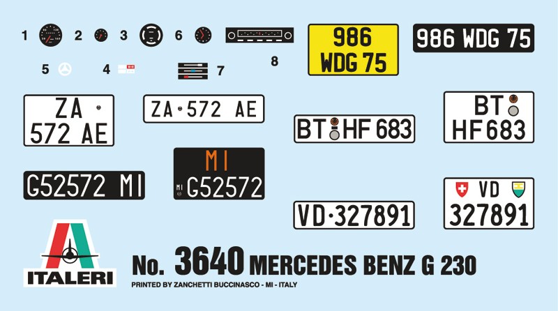 ITALERI 3640 1/24 MERCEDES BENZ G230 SİVİL ARAÇ MAKETİ