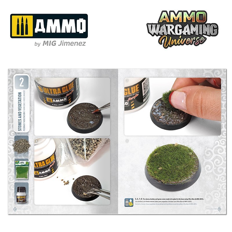 AMMO MIG 6929 WARGAMING UNIVERSE Book 10 Fertile Meadows - BEREKETLİ ÇAYIR ZEMİN YAPIM TEKNİKLERİ KİTABI
