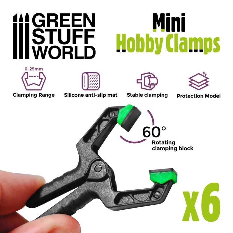 GREEN STUFF WORLD 11394 Mini hobby clamps x6 - MİNİ HOBİ KELEPÇELERİ 6 ADET