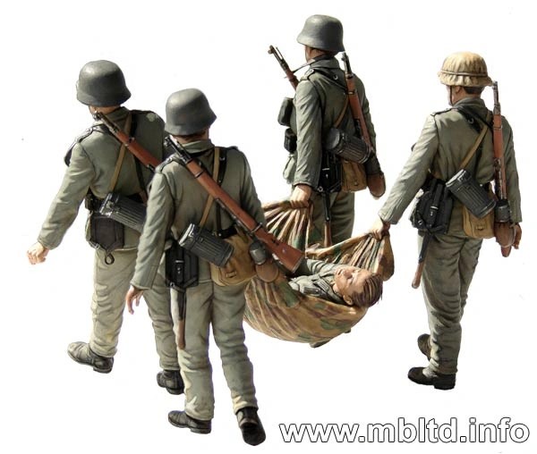 MASTER BOX 1/35 3541 "Casualty Evacuation", German Infantry, Stalingrad, Summer 1942" FİGÜR MAKETİ