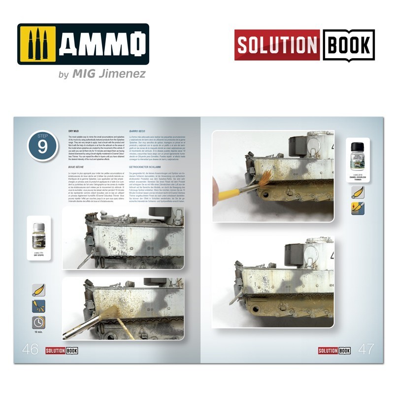 AMMO MIG 7901 SOLUTION BOX MINI 17 - WWII German Winter Vehicles - WW2 Alman Kış Araçları Çözüm Seti