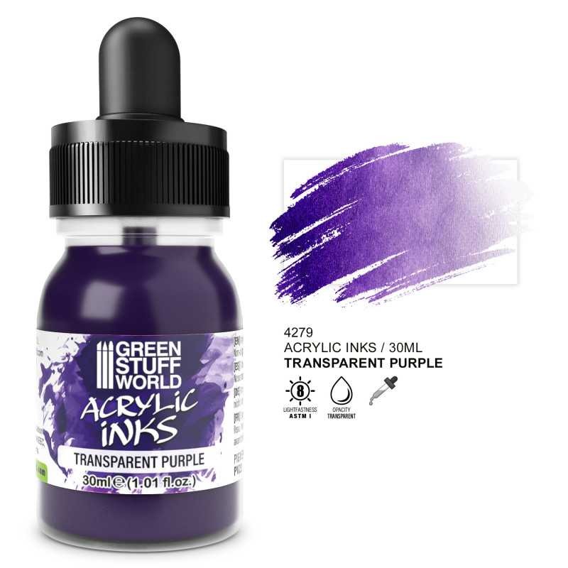 GREEN STUFF WORLD 4279 Transparent Acrylic Ink Purple - Transparan Akrilik Mürekkep Mor