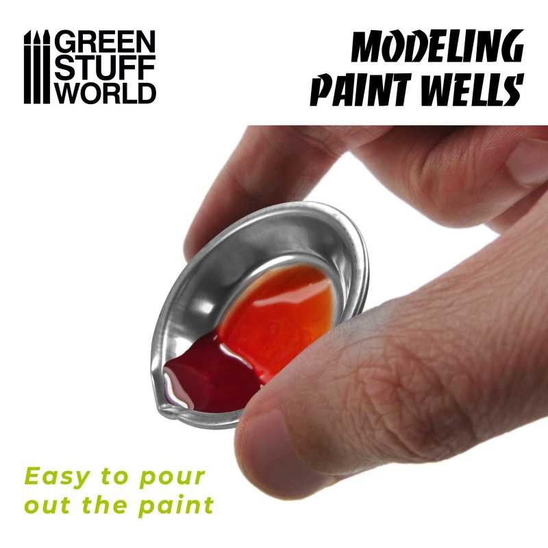 GREEN STUFF WORLD 10361 Modelling Paint Wells x6 - 6'lı BOYA KAPI