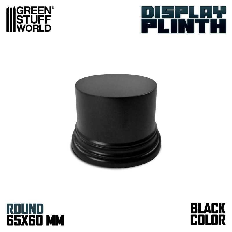 GREEN STUFF WORLD 4957 Round Block Plinth 6.5 cm Black - Siyah Büst Altlığı