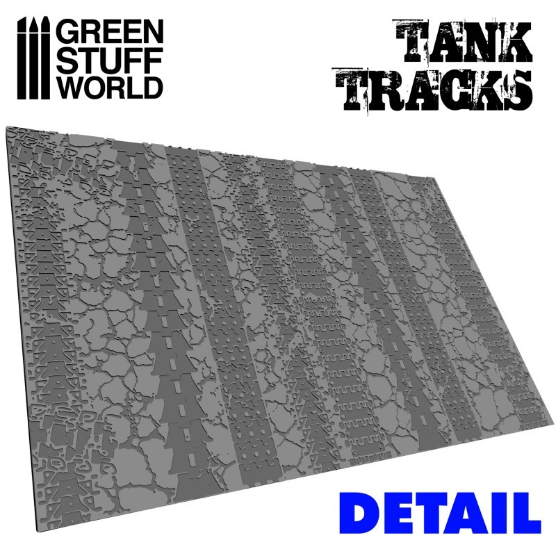 GREEN STUFF WORLD 2304 Rolling Pin TANK TRACKS - Tank İzleri Zemin Rulosu