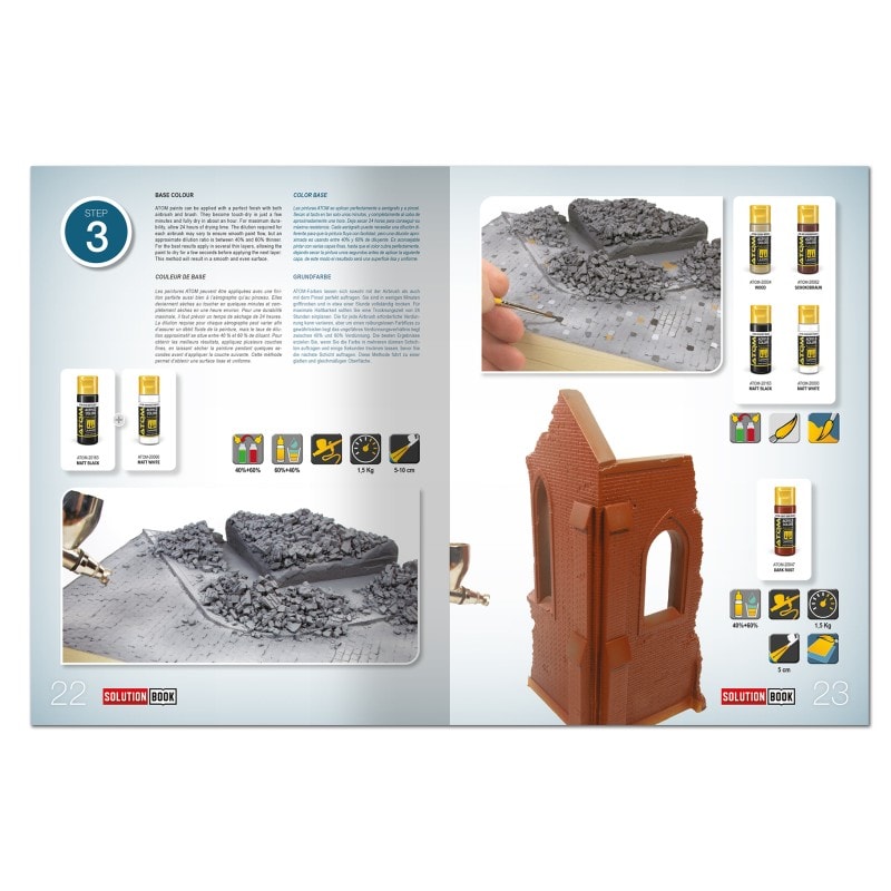 AMMO MIG 7710 SOLUTION BOX 09 - Brick Buildings - TUĞLA BİNALAR Çözüm Seti