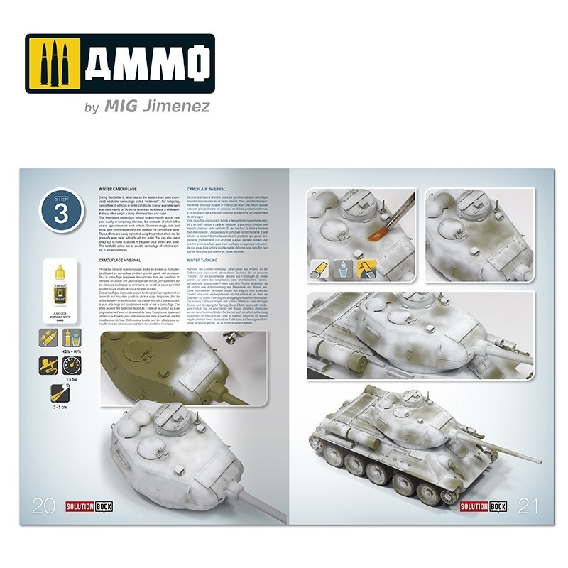 AMMO MIG 6603 How to Paint WWII Soviet Winter Vehicles SOLUTION BOOK - İKİNCİ DÜNYA SAVAŞI RUS KIŞ ARAÇLARI BOYAMA TEKNİKLERİ KİTABI