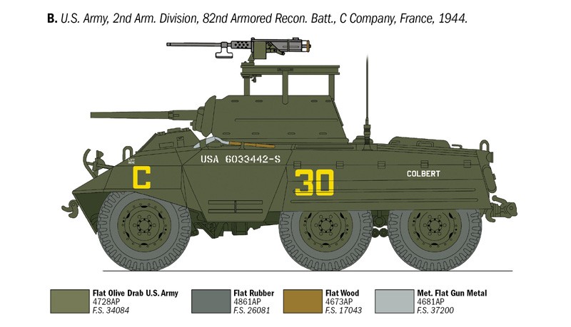 ITALERI 6364 1/35 M8 Greyhound ASKERİ KARA ARACI MAKETİ