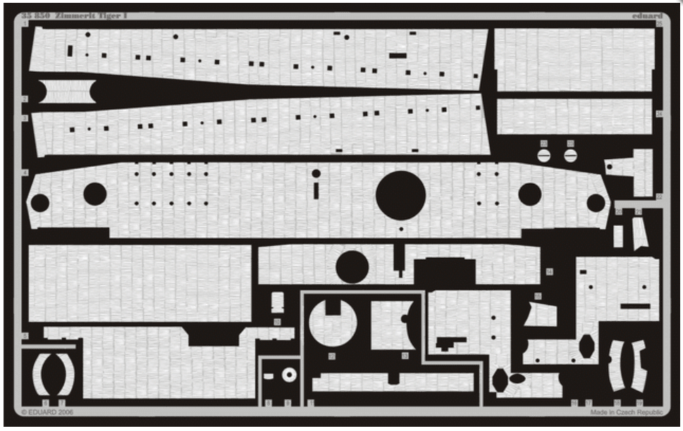 EDUARD 35850 1/35 Zimmerit Tiger I PE DETAY SETİ