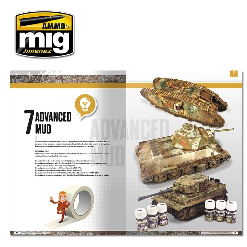 AMMO MIG 6210 MODELLING SCHOOL - HOW TO MAKE MUD IN YOUR MODELS (English) MAKETLERDE ÇAMUR YAPMA TEKNİKLERİ KİTABI